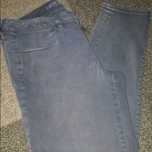 Grey Ultra Soft Super Stretch AE Jeans size 14